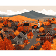 Autumn Village Escape - Paint by Numbers Kit