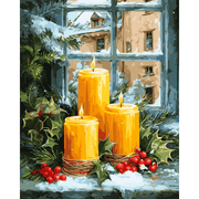 Holiday Candlelight Glow - Paint by Numbers Kit