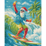 Tropical Santa’s Holiday Escape - Paint by Numbers Kit