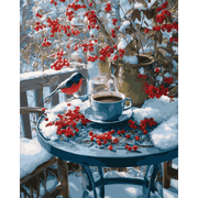 Winter Terrace Serenity - Paint by Numbers Kit