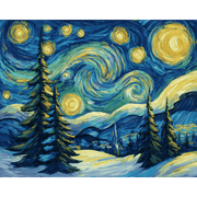 Starry Festive Night - Paint by Numbers Kit