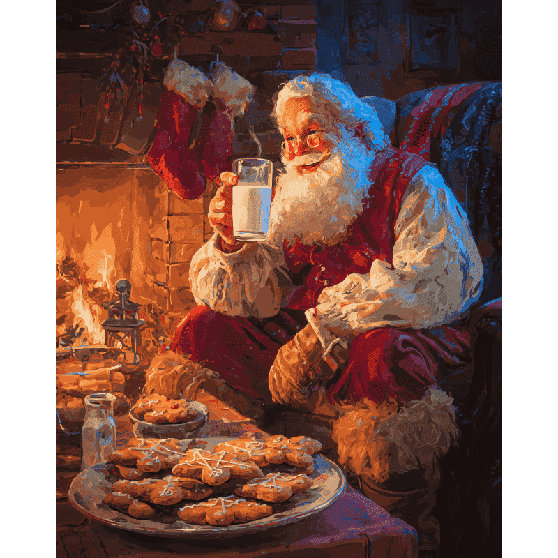 Santa’s Cozy Moment - Paint by Numbers Kit
