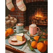Warm Tangerine Comforts - Paint by Numbers Kit
