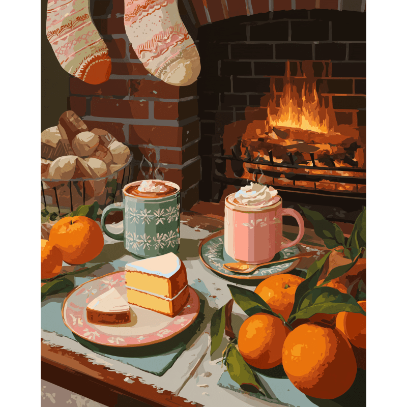 Warm Tangerine Comforts - Paint by Numbers Kit