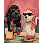 Chic Dogs & Elegant Style - Paint by Numbers Kit