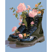 Wildflowers & Boots Artistic Mix - Paint by Numbers Kit