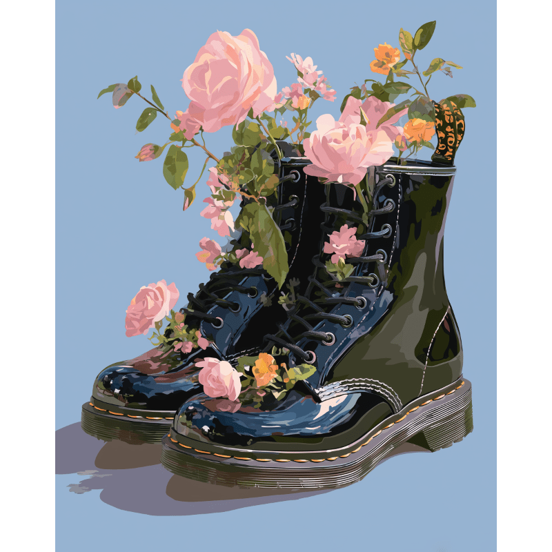 Wildflowers & Boots Artistic Mix - Paint by Numbers Kit