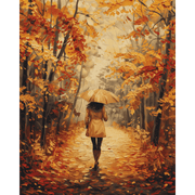 Forest Woman in Autumn Glow - Paint by Numbers Kit