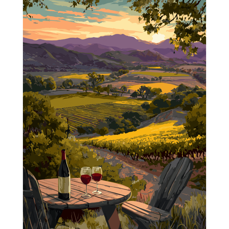 Vineyard Dreams Landscape - Paint by Numbers Kit