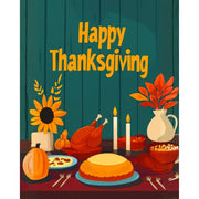 Thanksgiving Feast Scene - Paint by Numbers Kit