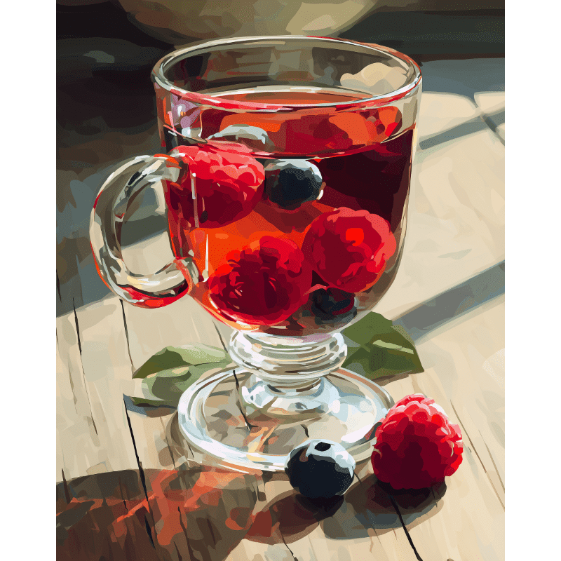 Berry Herbal Tea Delight - Paint by Numbers Kit