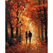 Autumn Stroll in the Park - Paint by Numbers Kit