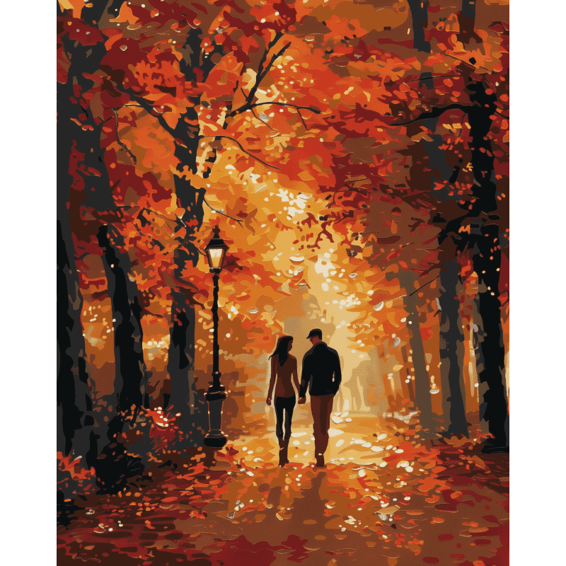 Autumn Stroll in the Park - Paint by Numbers Kit