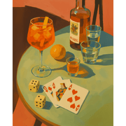 Fun & Games Drink Scene - Paint by Numbers Kit