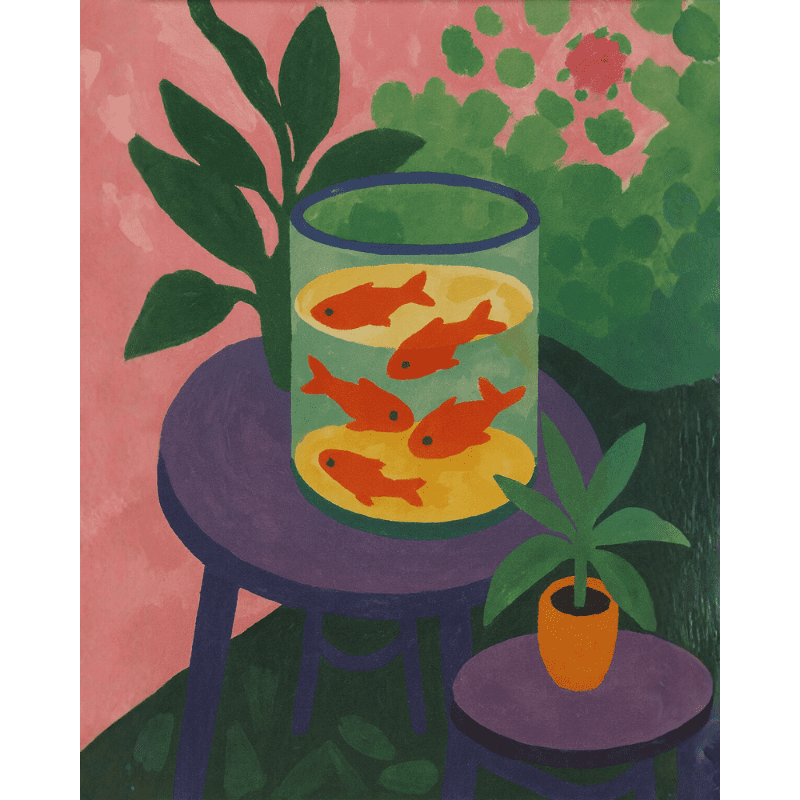 Vibrant Aquarium Scene - Paint by Numbers Kit