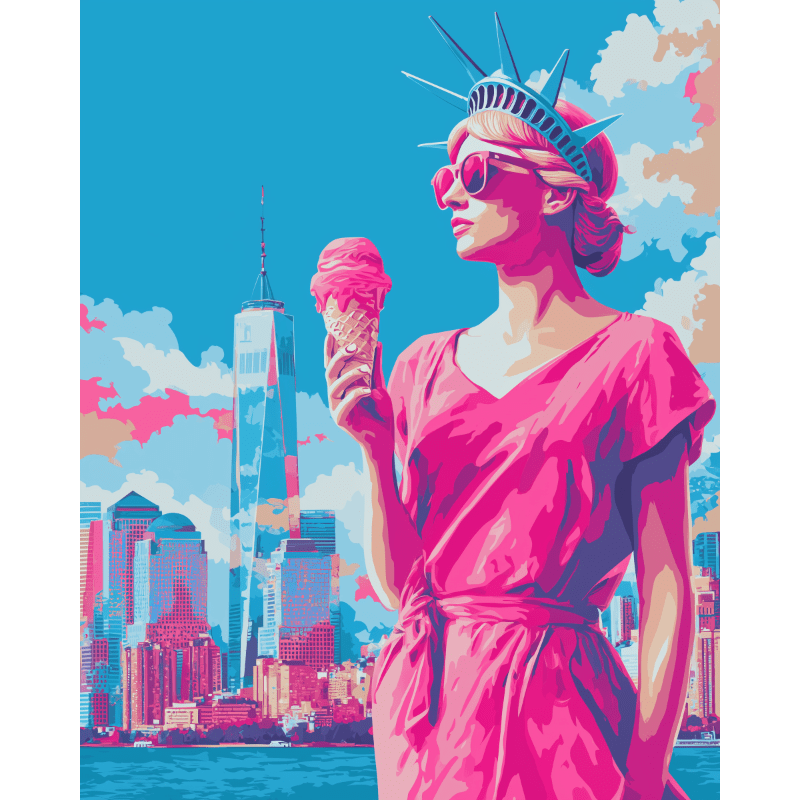 Dreams of Liberty & City Lights - Paint by Numbers Kit