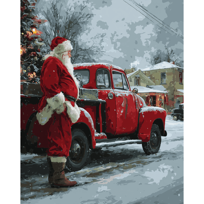 Santa’s Festive Ride - Paint by Numbers Kit