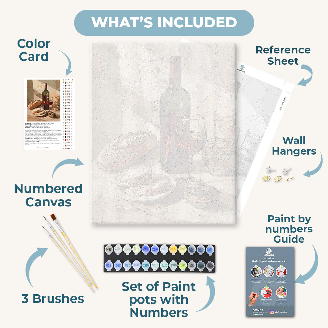 Tuscan Feast | Paint by Numbers - Detail 3
