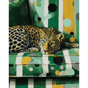 Cozy Leopard Relaxation - Paint by Numbers Kit