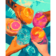 Colorful Cheers | Paint by Number - Paint by Numbers Kit
