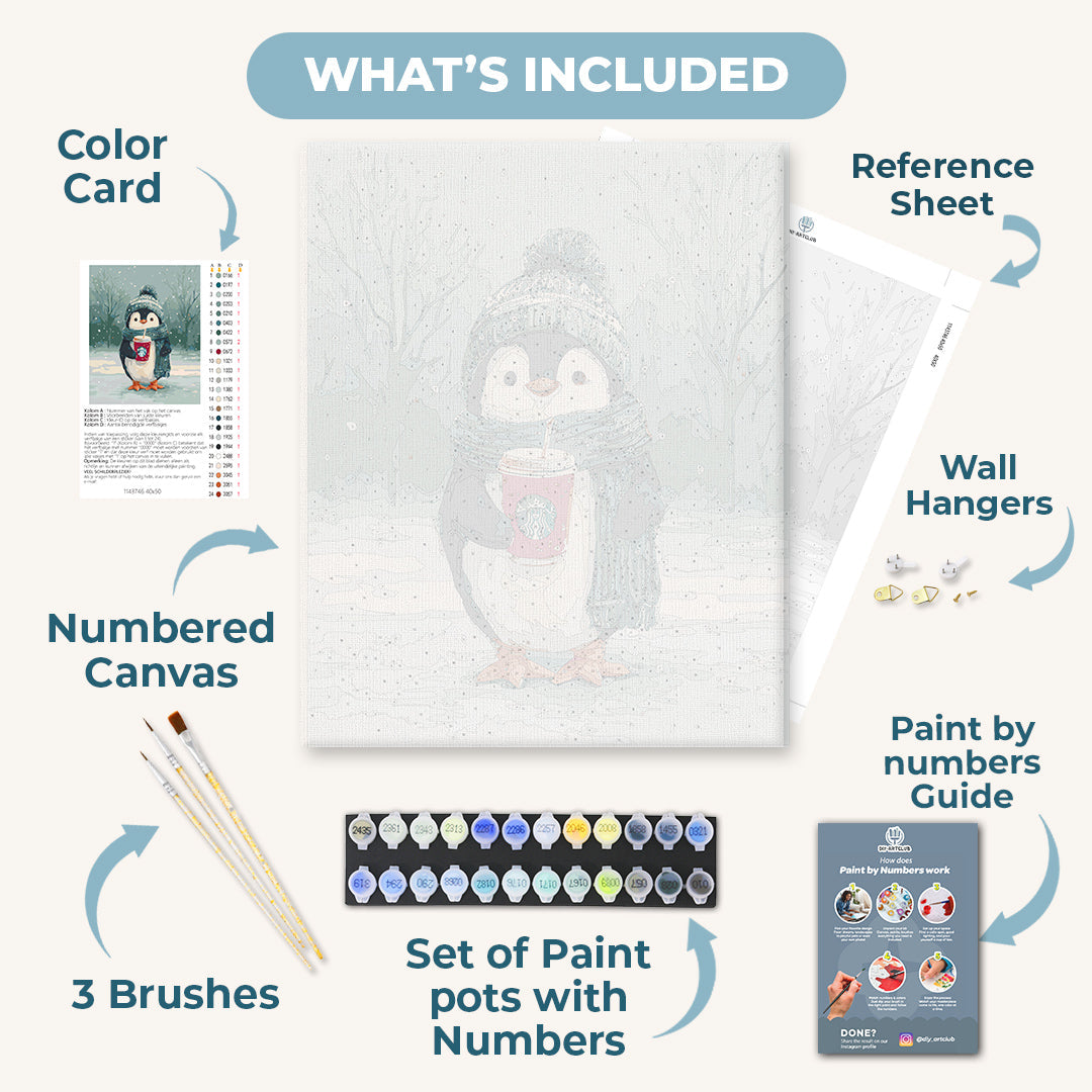 Winter Warmth: Penguin’s Cocoa Moment - Detail 3