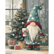 Festive Gnome & Holiday Joy - Paint by Numbers Kit
