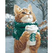 Snuggly Paws & Coffee - Paint by Numbers Kit