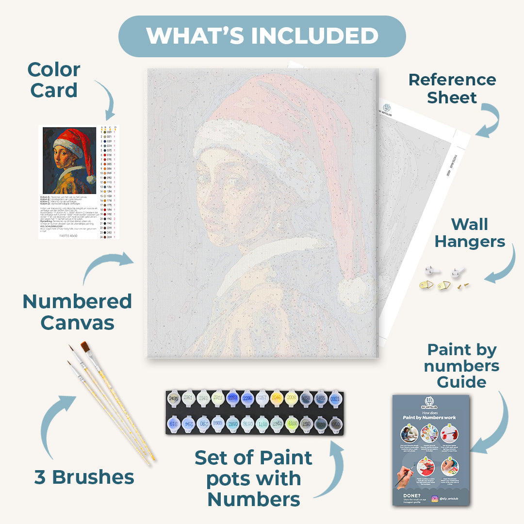 Festive Girl with Pearl Earring - Detail 3