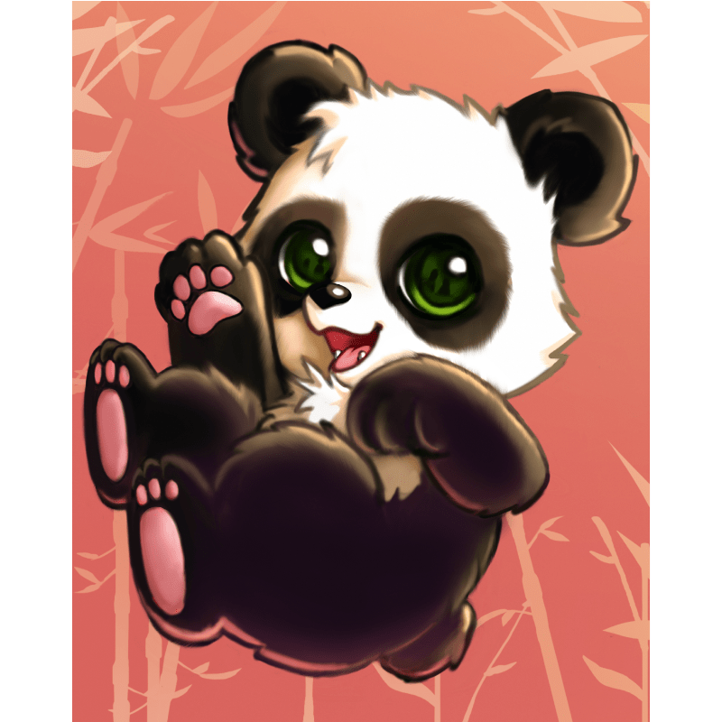 Joyful Panda Joyride - Paint by Numbers Kit