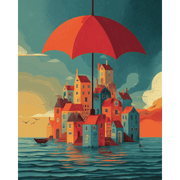 Whimsy Under the Umbrella - Paint by Numbers Kit