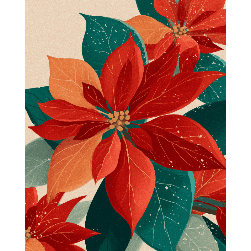 December Blooms - Paint by Numbers Kit