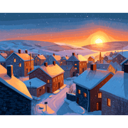 Winter Village Glow - Paint by Numbers Kit