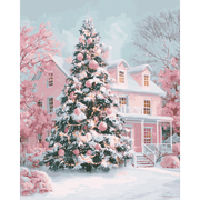 Pink Christmas Charm - Paint by Numbers Kit