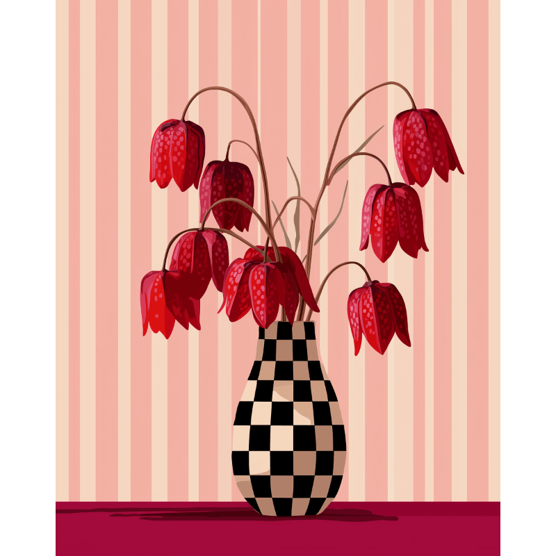 Elegant Geometric Flowers - Paint by Numbers Kit
