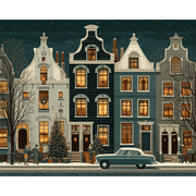 City Lights Over Amsterdam - Paint by Numbers Kit