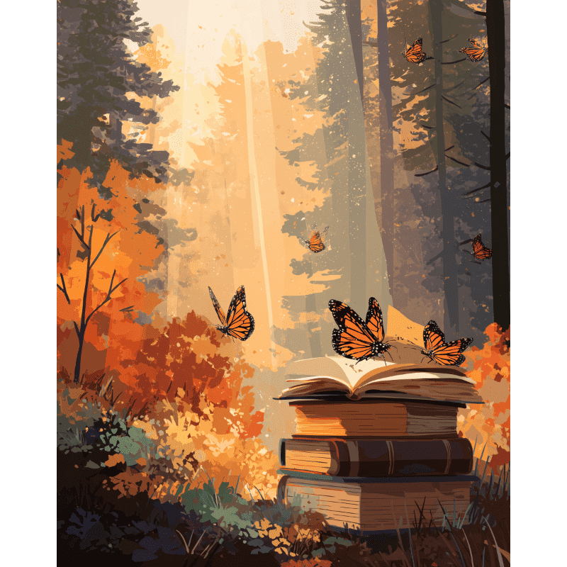 Autumn Dreams & Falling Leaves - Paint by Numbers Kit