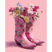 Cowboy Chic & Floral Boots - Paint by Numbers Kit