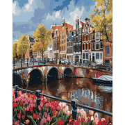 Canal Serenity in Amsterdam - Paint by Numbers Kit
