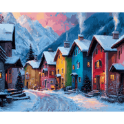 Winter Village Charm - Paint by Numbers Kit