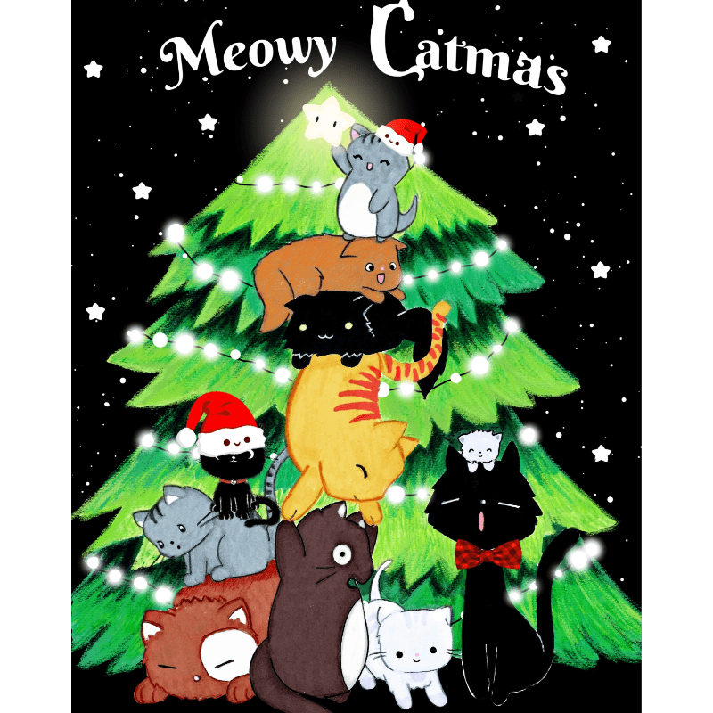 Cats’ Christmas Cheer - Paint by Numbers Kit