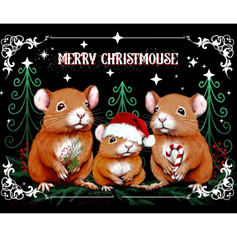 Festive Mouse Merriment - Paint by Numbers Kit