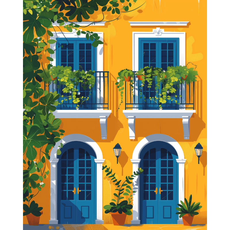 Vibrant Lisbon Streets - Paint by Numbers Kit