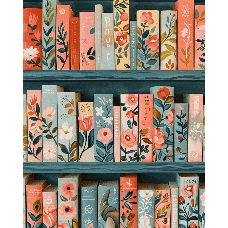 Floral Stories & Shelves - Paint by Numbers Kit