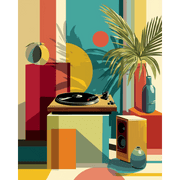 Music & Abstract Harmony - Paint by Numbers Kit