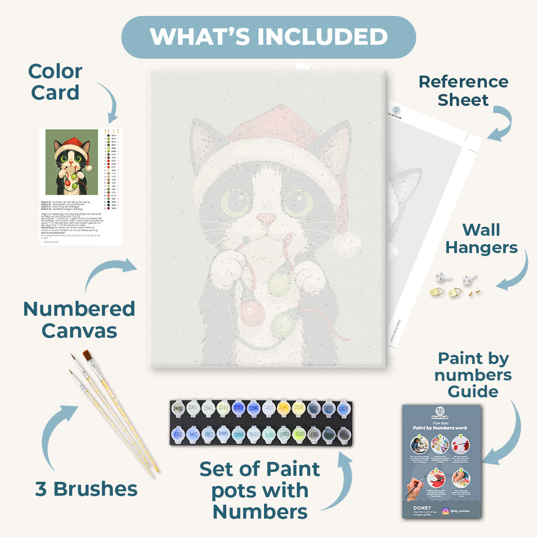 Christmas Whiskers: Tangled Cat Scene - Detail 3
