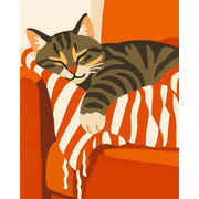 Cozy Cat Naptime - Paint by Numbers Kit