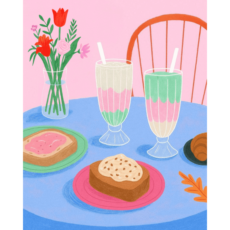 French Treats & Shakes - Paint by Numbers Kit