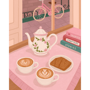 Parisian Café Moments - Paint by Numbers Kit
