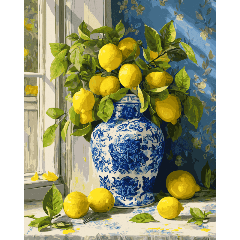 Lemon & Light Still Life - Paint by Numbers Kit