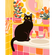 Morning Calm with Cats - Paint by Numbers Kit